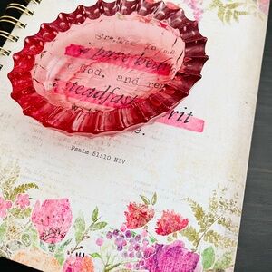 Fenton Pink Thumbprint Ashtray